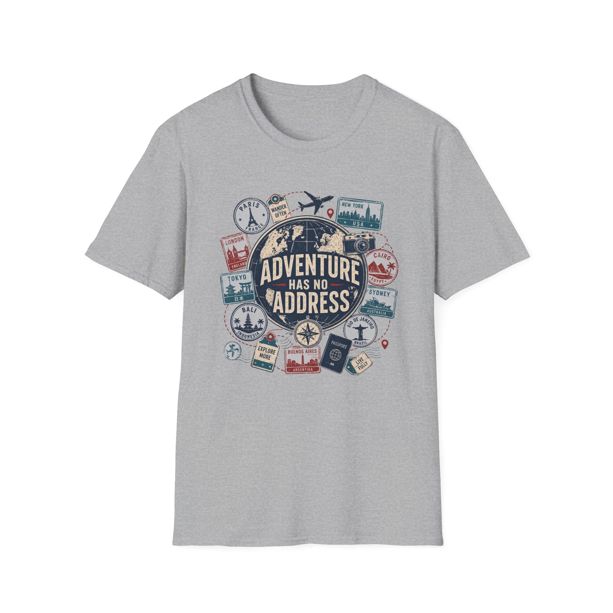 Adventure Has No Address T-Shirt.