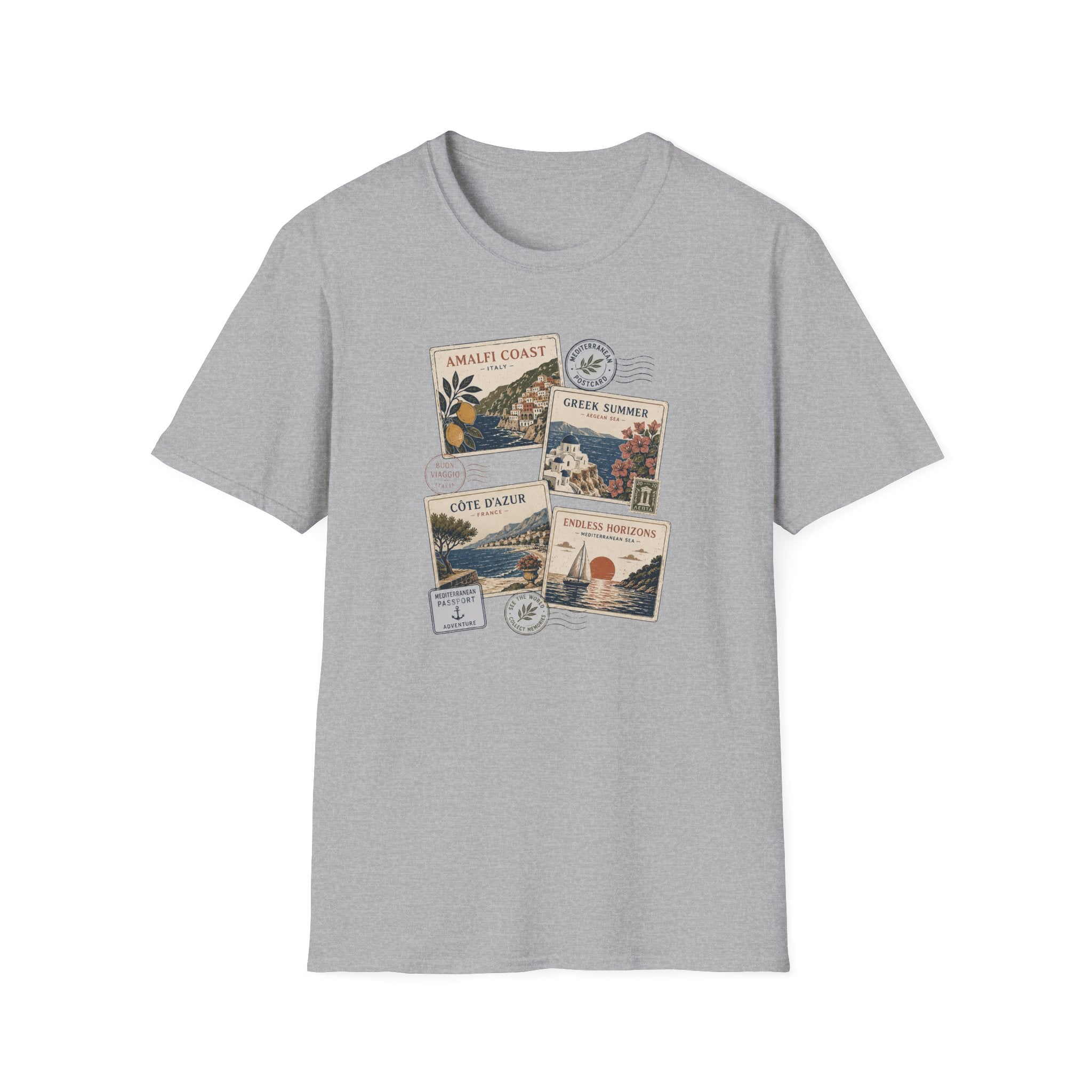 Mediterranean Postcard Collection T-Shirt