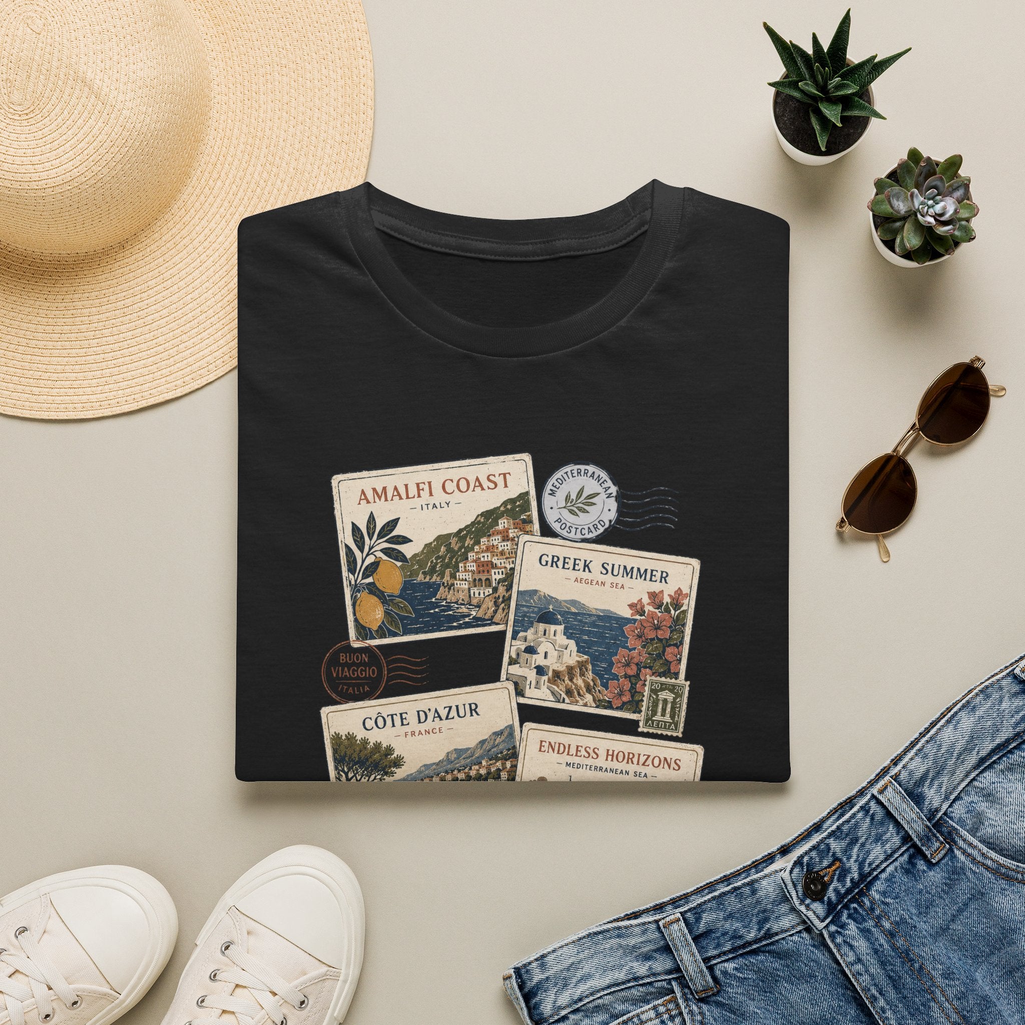 Mediterranean Postcard Collection T-Shirt