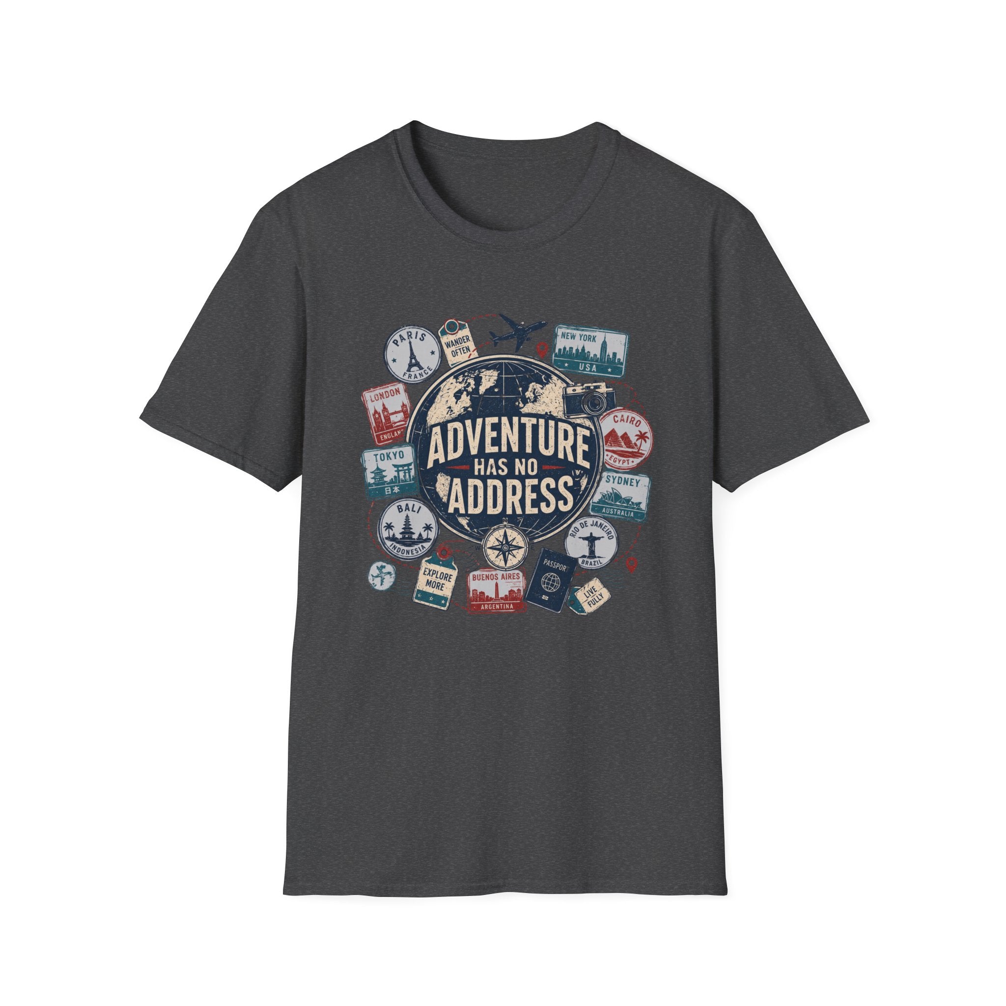 Adventure Has No Address T-Shirt.