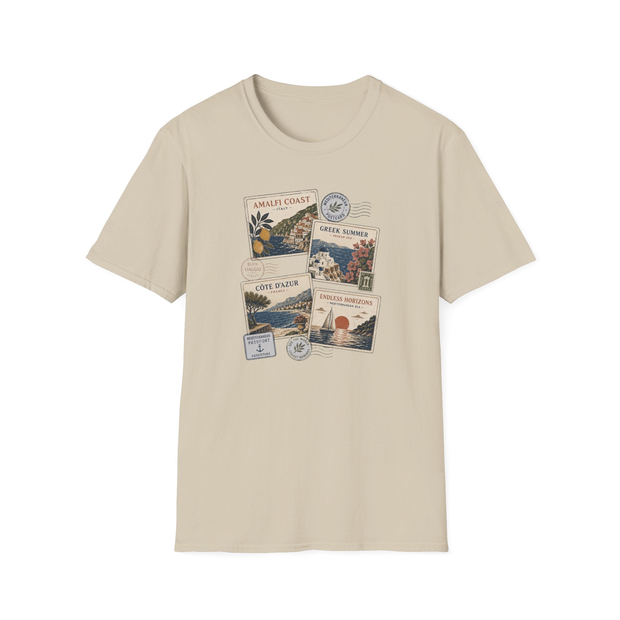 Mediterranean Postcard Collection T-Shirt