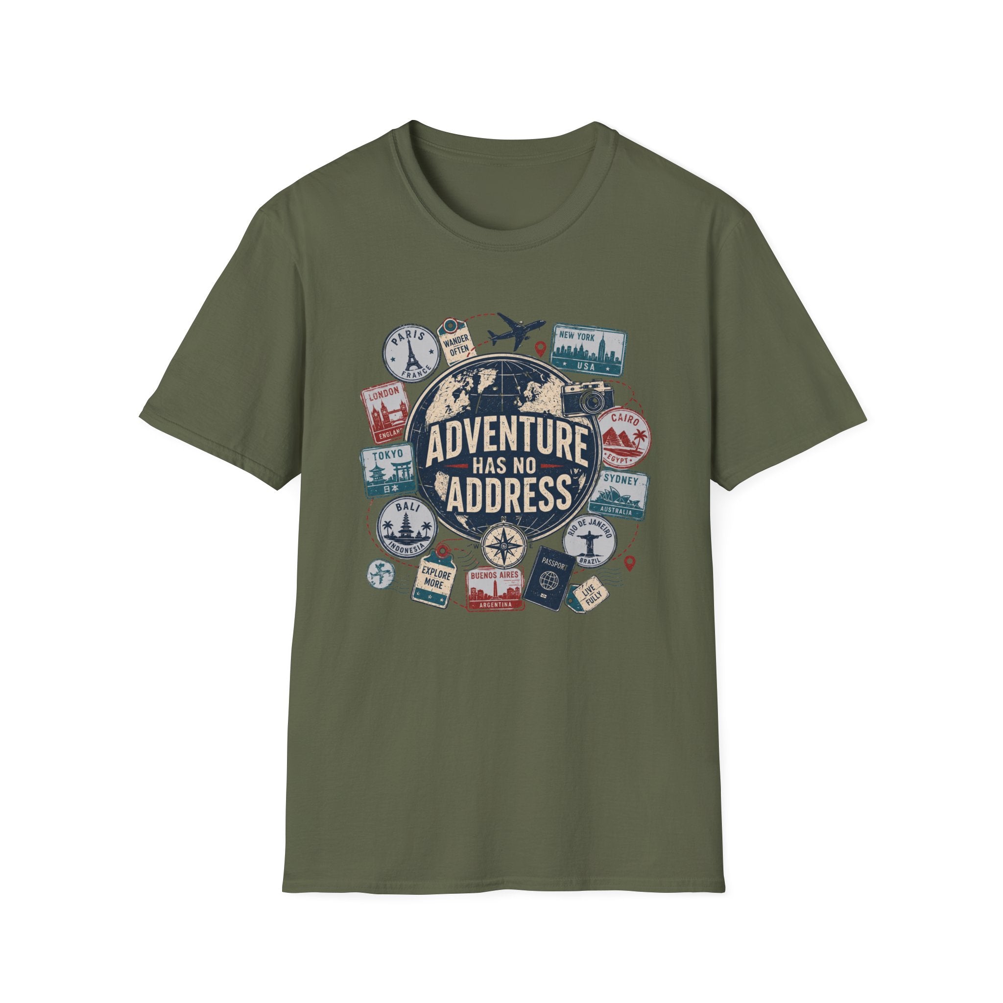 Adventure Has No Address T-Shirt.
