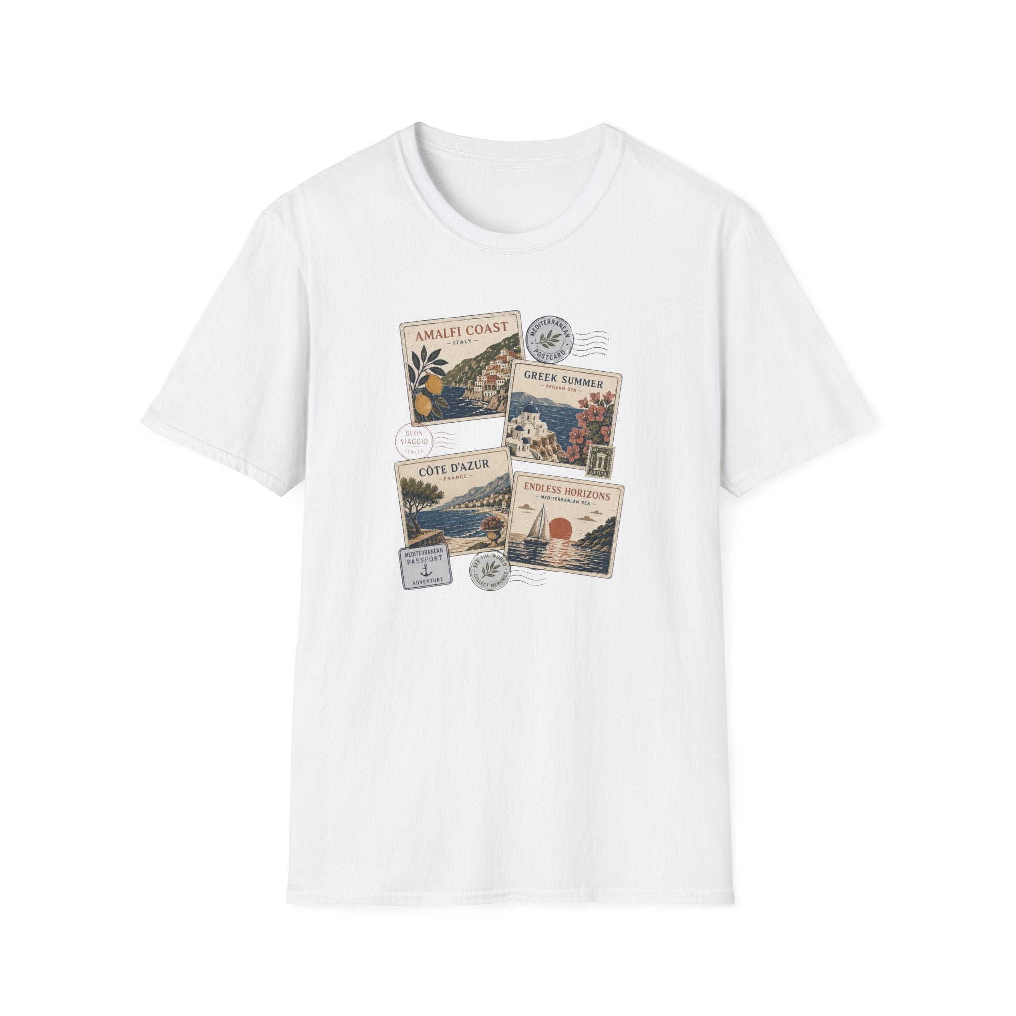 Mediterranean Postcard Collection T-Shirt